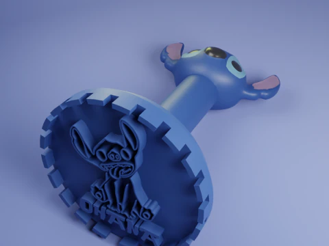 Stitch Ohana Stamp 3D Print Model