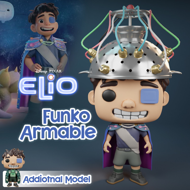 Elio Pack Character Funko Pop Style 3Dプリントモデル .c4d .max .obj .3ds .fbx .stl .blend 