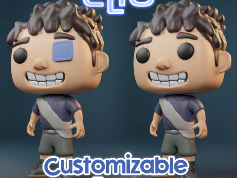 Elio Pack Character Funko Pop Style 3D Print Model