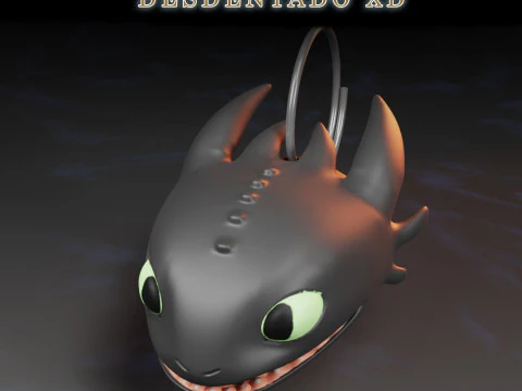 Dragon Head Keychains How to Train Your Dragon 3D Print Model