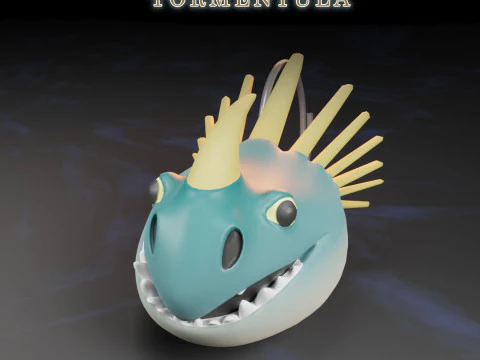 Dragon Head Keychains How to Train Your Dragon 3D Print Model