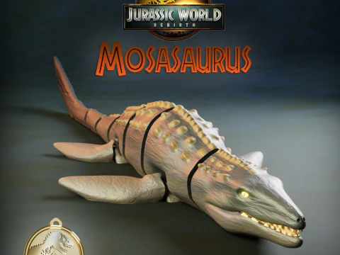 Brelok Mosasaur Flexi Jurassic World Model do druku 3D