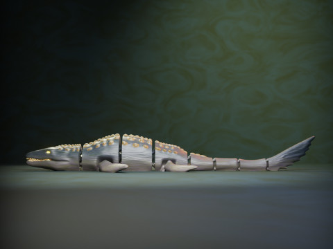 Mosasaur Flexi keychain Jurassic World 3D 프린트 모델