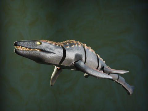 Mosasaur Flexi keychain Jurassic World 3D 프린트 모델