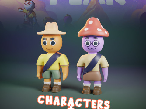 PEAK Characters Hats Keychains Modello di stampa 3D