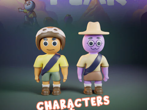 PEAK Characters Hats Keychains 3D Print Model