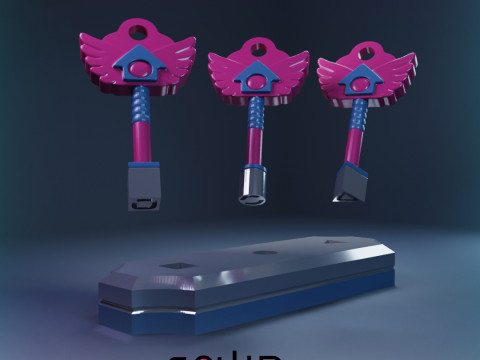 Squid Game S3 Bundle Hide and Seek Game 4 Complete and Partial Knife or Dagger Keys Stand Modello di stampa 3D