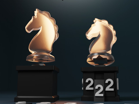 Knight Piece with Customizable Numbers Squid Game S3 3D Принт Модель