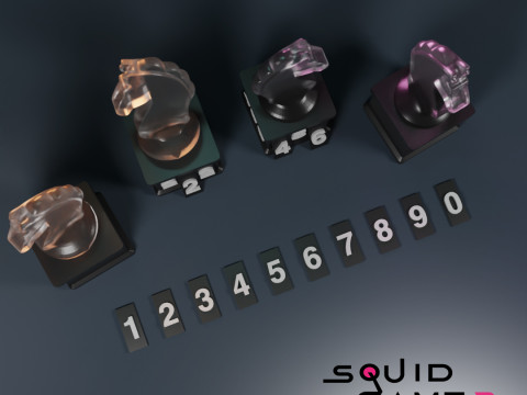 Knight Piece with Customizable Numbers Squid Game S3 3D Принт Модель