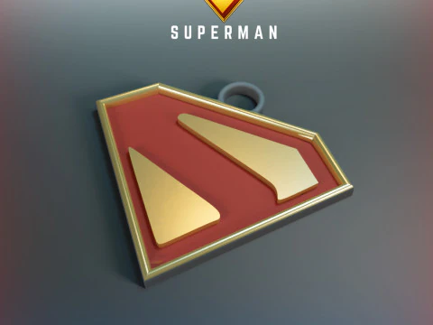 Superman Pack Promotional Box Jewelry Keychain Locket Ring Lock of Hair 3D Print Model