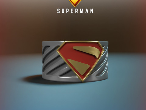 Superman Pack Promotional Box Jewelry Keychain Locket Ring Lock of Hair 3D printmodel