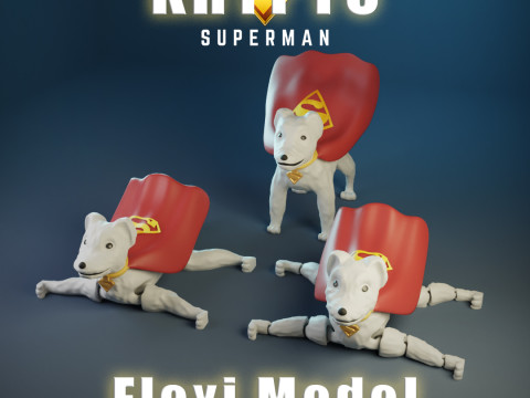KRYPTO - Super Dog Flexi Fanart DC Modello di stampa 3D