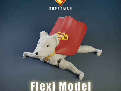 KRYPTO - Super Dog Flexi Fanart DC 3D Print Model