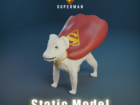 KRYPTO - Super Dog Flexi Fanart DC 3D Print Model