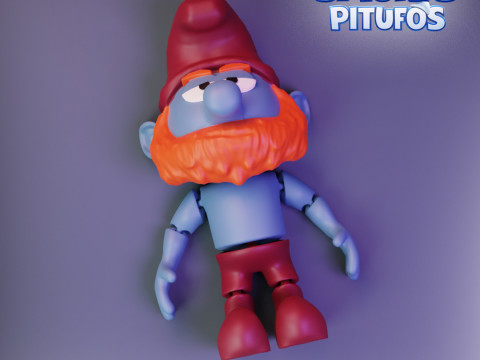 Smurfs KEN - Uncle Flexi Smurf Papa Smurfs brother 3D Print Model