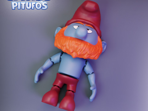 Smurfs KEN - Uncle Flexi Smurf Papa Smurfs brother 3D Print Model
