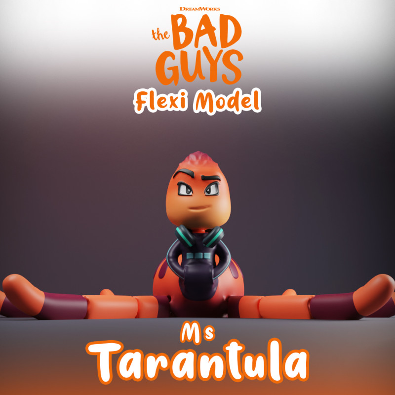 Ms Tarantula Flexi Networks Bad Guys 2 3D प्रिंट मॉडल .c4d .max .obj .3ds .fbx .stl .blend 