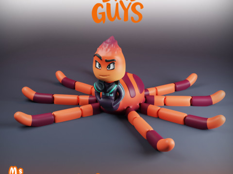 Ms Tarantula Flexi Networks Bad Guys 2 3D प्रिंट मॉडल