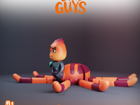 Ms Tarantula Flexi Networks Bad Guys 2 3D प्रिंट मॉडल