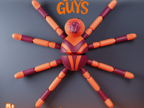 Ms Tarantula Flexi Networks Bad Guys 2 3D प्रिंट मॉडल