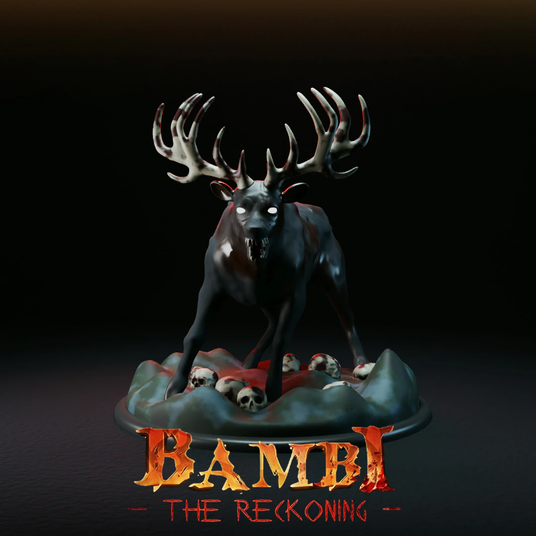 Bambi Reckoning Terrifying Sculpture Fan Art 3D Print Model .c4d .max .obj .3ds .fbx .stl .blend 