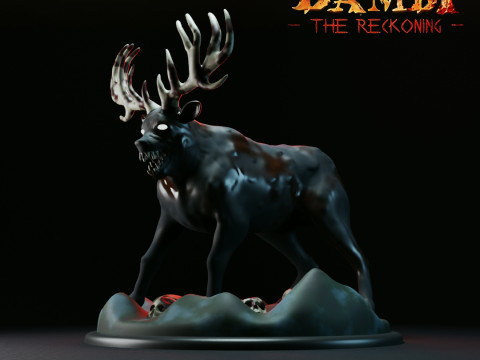 Bambi Reckoning Terrifying Sculpture Fan Art Modèles 3D en vedette