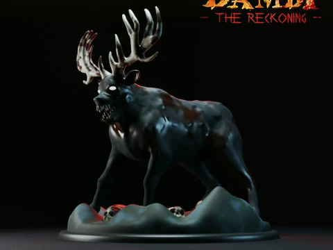 Bambi Reckoning Terrifying Sculpture Fan Art 3D Print Model