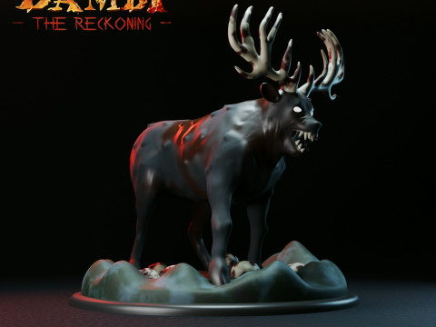 Bambi Reckoning Terrifying Sculpture Fan Art Modèles 3D en vedette