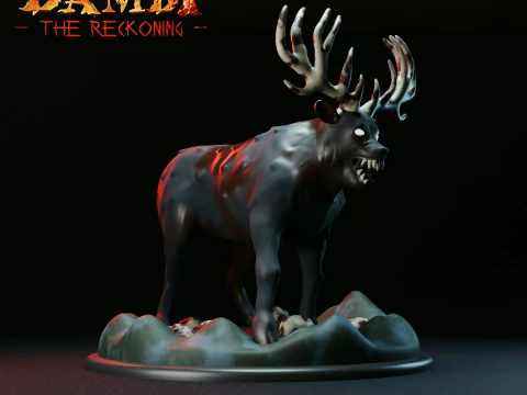 Bambi Reckoning Terrifying Sculpture Fan Art 3D Print Model