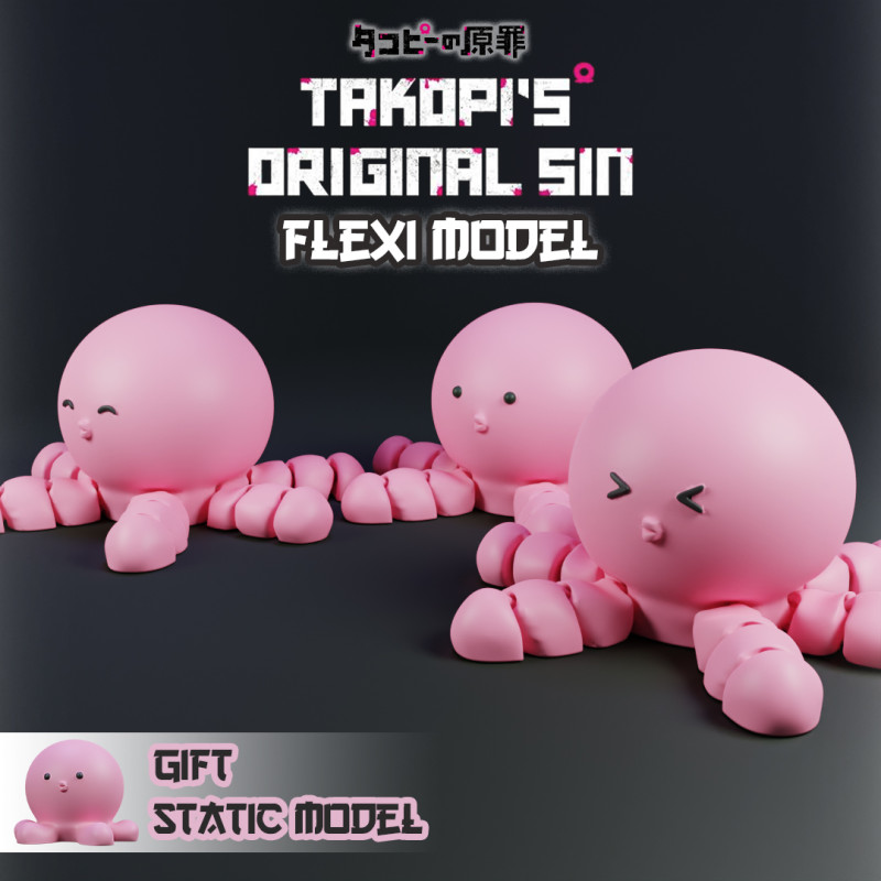 Takopi Flexi - Takopis Original Sin - Expressions Model do druku 3D .c4d .max .obj .3ds .fbx .stl .blend