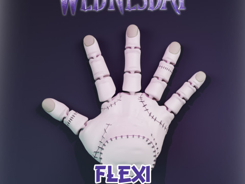 The Thing - Fingers - Merlina Series - Wednesday - Flexi 3D Print Model