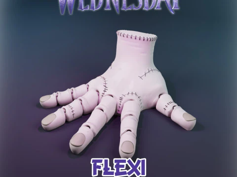 The Thing - Fingers - Merlina Series - Wednesday - Flexi 3D Print Model