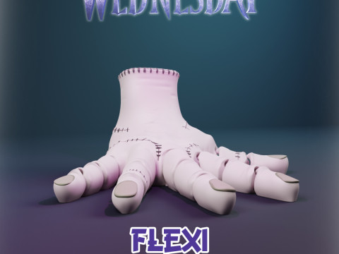 The Thing - Fingers - Merlina Series - Wednesday - Flexi 3D Baskı Modeli