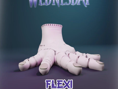 The Thing - Fingers - Merlina Series - Wednesday - Flexi 3D Print Model