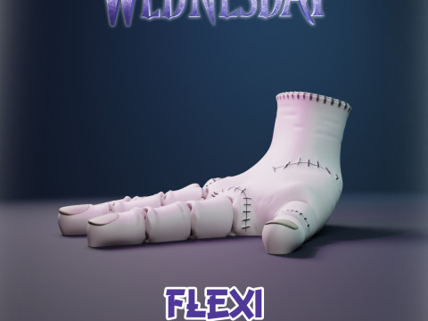 The Thing - Fingers - Merlina Series - Wednesday - Flexi 3D Baskı Modeli