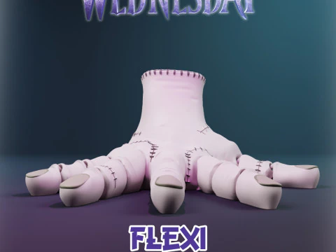 The Thing - Fingers - Merlina Series - Wednesday - Flexi 3D Print Model