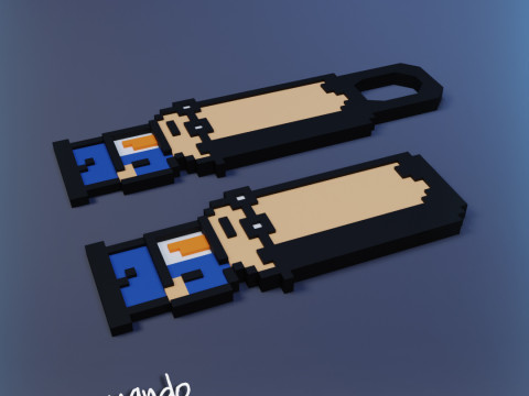 Don Armando Pixel Art Front - Ugly Betty 3D Принт Модель