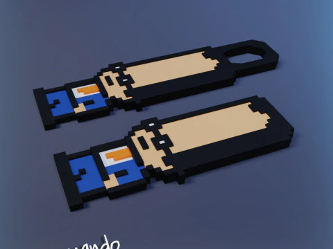 Don Armando Pixel Art Front - Ugly Betty 3D Print Model