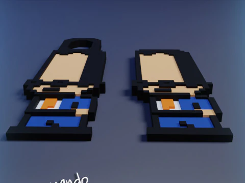 Don Armando Pixel Art Front - Ugly Betty 3D Print Model