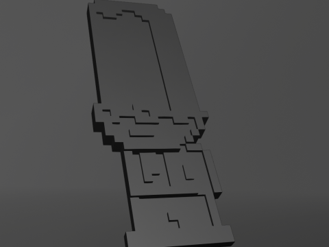 Don Armando Pixel Art Front - Ugly Betty 3D Принт Модель