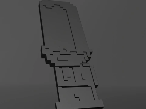 Don Armando Pixel Art Front - Ugly Betty 3D Print Model