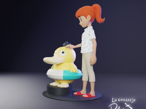 Haru and Psyduck - Pokemon Concierge 3D 打印模型