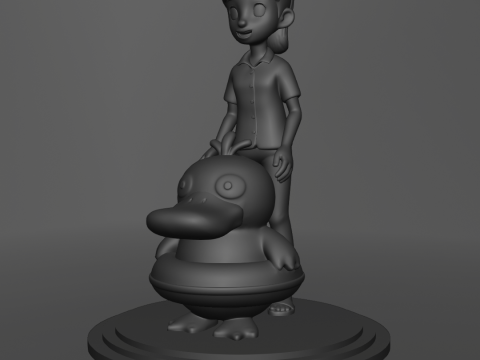 Haru and Psyduck - Pokemon Concierge 3D 打印模型