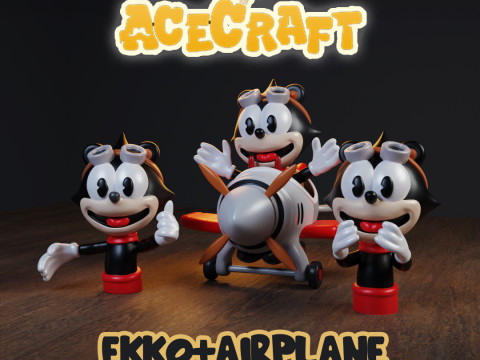 Ekko and Plane Pack - Acecraft Video Game Modelo de Impressão 3D