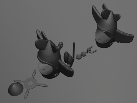 Ekko and Plane Pack - Acecraft Video Game 3D Print Model