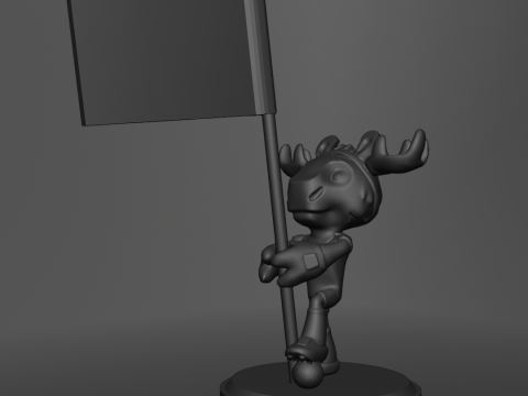 Maple with Flag - 3D Mascot 2026 World Cup 3D Принт Модель