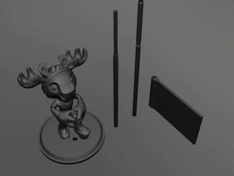 Maple with Flag - 3D Mascot 2026 World Cup 3D Принт Модель