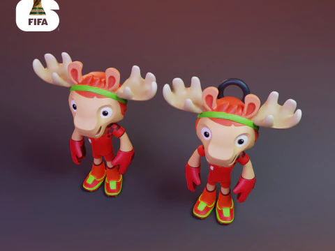 Maple - 2026 World Cup Mascot - Keychain 3D Print Model