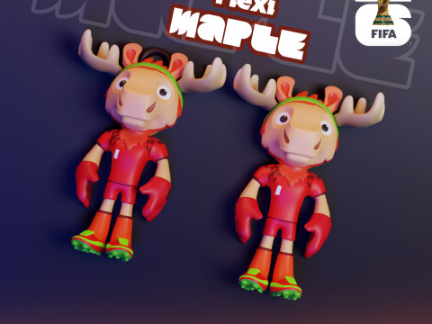 Maple Flexi - 2026 World Cup Mascot 3D Принт Модель