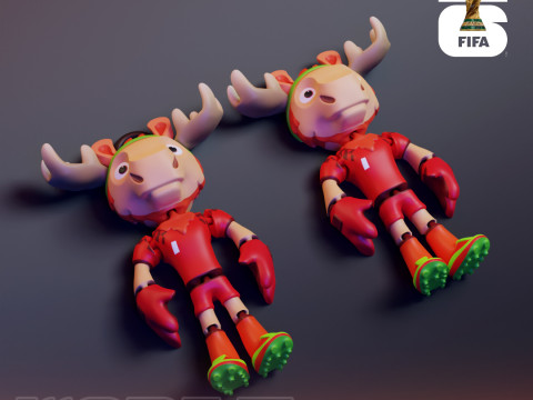 Maple Flexi - 2026 World Cup Mascot 3D Принт Модель